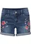 Jeans short met borduursel, bonprix