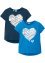 Meisjes T-shirt (set van 2) met biologisch katoen, bpc bonprix collection