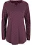 Gestippelde longsleeve met zijsplitten, bonprix