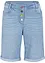 Comfort stretch jeans bermuda met borduursel en comfortband, bonprix