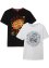 T-shirt met print (set van 2) biologisch katoen, bpc bonprix collection