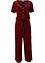 Jersey jumpsuit met V-hals, korte mouw, bpc bonprix collection