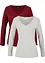 Longsleeve met V-hals (set van 2), bonprix