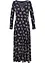 Gedessineerde maxi jurk van viscose, lange mouw, bpc bonprix collection