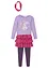 Meisjes shirt, rok, legging en haarband (4-dlg. set), bonprix