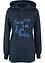 Trendy sweater met statement print en capuchon, bonprix