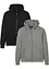 Sweatvest met capuchon (set van 2), bonprix