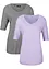 Longshirt van zachte viscose (set van 2), bonprix