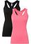 Geribde tanktop (set van 2), RAINBOW