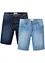 Stretch jeans bermuda, regular fit (set van 2), bonprix