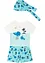 Baby T-shirt, short en bandana van biologisch katoen (3-dlg. set), bpc bonprix collection