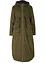 Lange corduroy jas met teddy fleece capuchon, bonprix