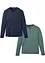 Henley longsleeve (set van 2) van biologisch katoen, bonprix