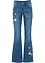 Flared jeans met bloemenborduursel, bonprix