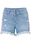 Jeans short met rafelige randen, RAINBOW