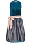 Midi dirndl met fluweel en schort (2-dlg. set), bonprix