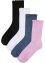 Geribde sokken (4 paar) met rucherandje, bpc bonprix collection