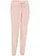Fleece joggingbroek met boorden, bonprix
