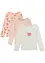 Meisjes longsleeve (set van 3) van biologisch katoen, bonprix