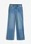 Wide leg stretch jeans met mid waist, bonprix