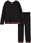 Pyjama met viscose en tweekleurige kant (2-dlg.), bpc bonprix collection