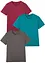 T-shirt met V-hals (set van 3), bonprix