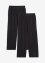 Wijde 7/8 shirtbroek met high waist comfortband (set van 2), bpc bonprix collection