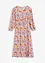 Midi jurk met split van gestructureerde viscose, RAINBOW