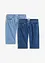 Lange stretch jeans bermuda (set van 2) regular fit, bonprix