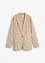 Lichte, lange blazer met linnen, loose fit, bpc bonprix collection