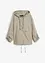 Blouse met capuchon van linnenmix, bonprix