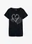 Katoenen shirt met hart, biologisch katoen, bonprix