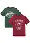 T-shirt met sportieve print (set van 2), bonprix