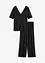 Pyjama met viscose en wijde broek (2-dlg. set), bonprix