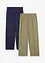 Wijde 7/8 shirtbroek met high waist comfortband (set van 2), bonprix