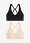 Bralette zonder beugels (set van 2), bonprix