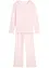 Meisjes geribde pyjama (2-dlg. set), bonprix