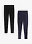 Legging met biologisch katoen (set van 2), bonprix
