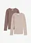 Geribd shirt met biologisch katoen (set van 2), bonprix
