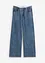 Wide leg jeans, mid waist, met strass, bonprix