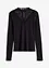 Geribd shirt met kanten halslijn, bonprix
