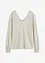 Knus fleece shirt met parels, bonprix
