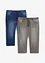 3/4 slip-on jeans, straight, licht denim ( set van 2), bonprix