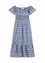 Boho midi jurk van licht katoen met een carmen-hals, bonprix