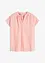 Blouse met korte mouwen en blinde knoopsluiting, bonprix