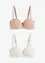 Strapless beugel bh (set van 2) met biologisch katoen, bonprix
