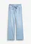 Wide leg jeans mid waist, riem, bonprix