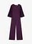 Jersey jumpsuit met plissé mouwen van fijn chiffon, bonprix