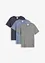 Henley shirt van biologisch katoen (set van 3), bonprix