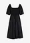 Midi jurk met pofmouwen en gesmokt detail, bonprix